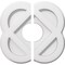 Ekena Millwork Charlotte Architectural Grde PVC Contemporary Ceiling Medallion, Two Piece, 10"OD x 3"ID x 4"C x 1"P CMP10CE2-03000 - alternate 1